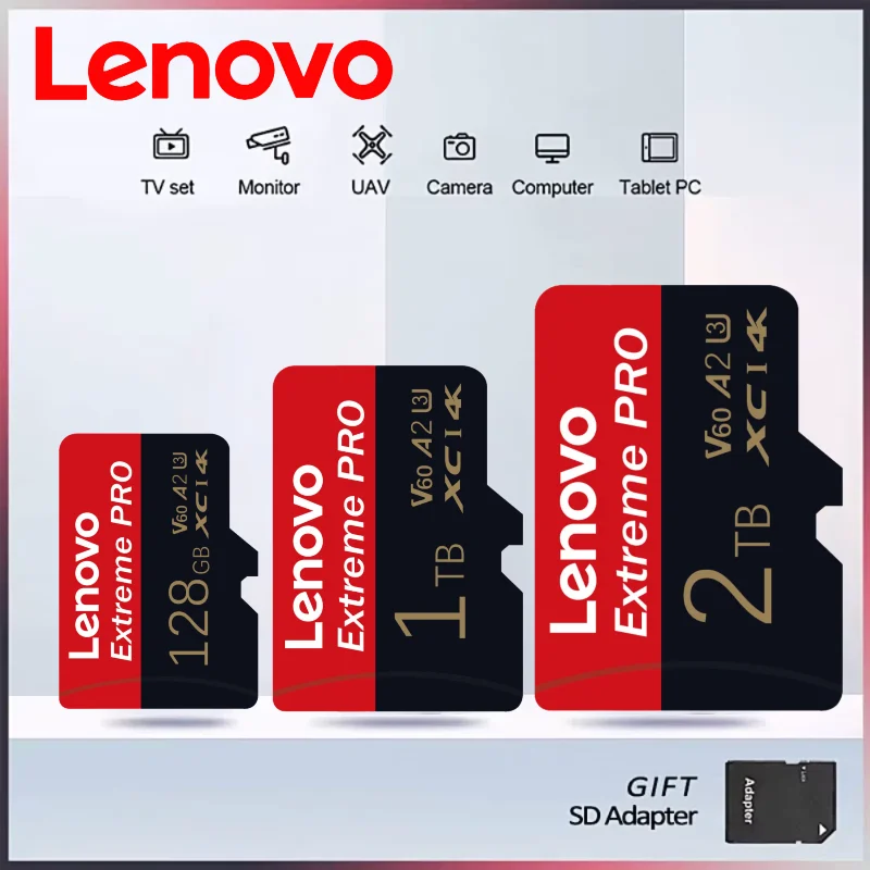 Lenovo High Speed SD Memory Card 2TB 1TB Class 10 Micro SD Card 1TB 512GB For Nintendo Switch PC Smart phone SD Card 128GB 256GB
Lenovo High Speed SD Memory Card 2TB 1TB Class 10 Micro SD Card 1TB 512GB For Nintendo Switch PC Smart phone SD Card 128GB 256GB
