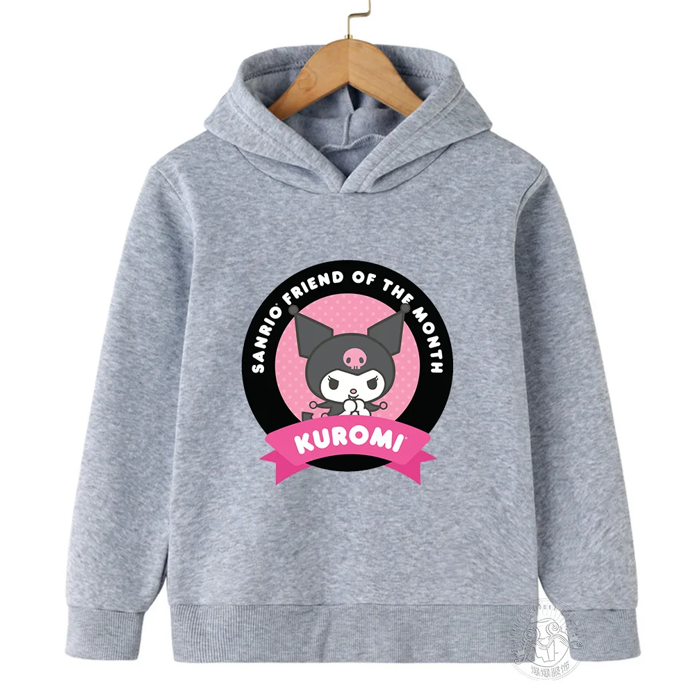 Детская уличная мода Hello Kitty Kuromi От 3 до 14 лет, свитшоты для мальчиков и девочек, детские спортивные пуловеры для улицы
Детская уличная мода Hello Kitty Kuromi От 3 до 14 лет, свитшоты для мальчиков и девочек, детские спортивные пуловеры для улицы