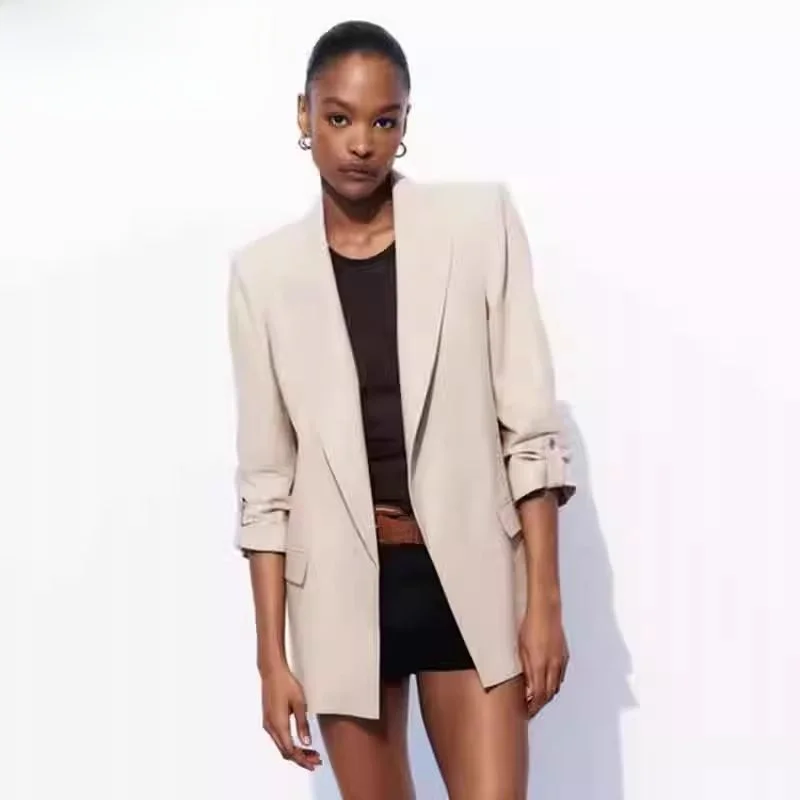 New 2024 Women's Linen Blend Cuffed Sve Open Front Suit Jaet Versatile Sle Spring Collection Nine Sve Length Pure C...
New 2024 Women's Linen Blend Cuffed Sve Open Front Suit Jaet Versatile Sle Spring Collection Nine Sve Length Pure C...