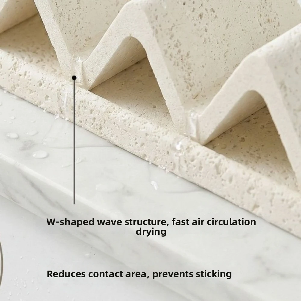 Natural Travertine Japanese Style Soap Dish Minimalist with Drainage Soap Holder Sandstone Wave Shaped Soap Tray Hotel Bathroom
Natural Travertine Japanese Style Soap Dish Minimalist with Drainage Soap Holder Sandstone Wave Shaped Soap Tray Hotel Bathroom
