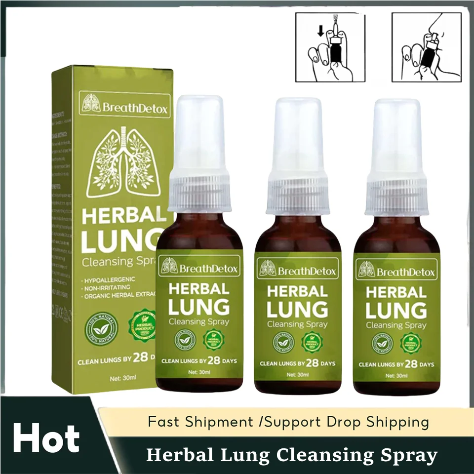 Herbal Lung Cleansing Spray Breath Detox Herbal Lung Cleanse Spray, Herbal Lung Cleanse Mist - Powerful Lung Support 3Pcs 
Herbal Lung Cleansing Spray Breath Detox Herbal Lung Cleanse Spray, Herbal Lung Cleanse Mist - Powerful Lung Support 3Pcs