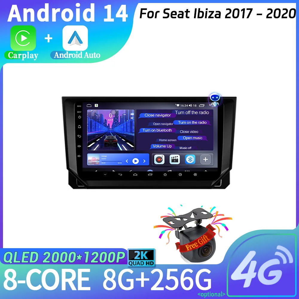 For Seat Ibiza 2017-2020 WIFI 2DIN Car Radio Android 14 Multimedia Navigation Wireless Carplay Stereo Screen
For Seat Ibiza 2017-2020 WIFI 2DIN Car Radio Android 14 Multimedia Navigation Wireless Carplay Stereo Screen
