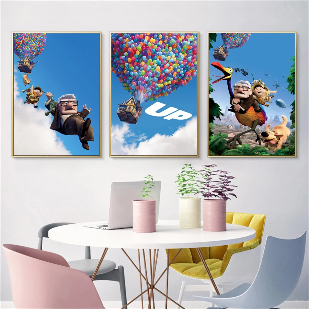 Disney Pixar UP Poster Cartoon Movie Flying House Around Wall Art Canvas Painting Prints For Kids Bedroom Nursery Home Decor
Disney Pixar UP Poster Cartoon Movie Flying House Around Wall Art Canvas Painting Prints For Kids Bedroom Nursery Home Decor