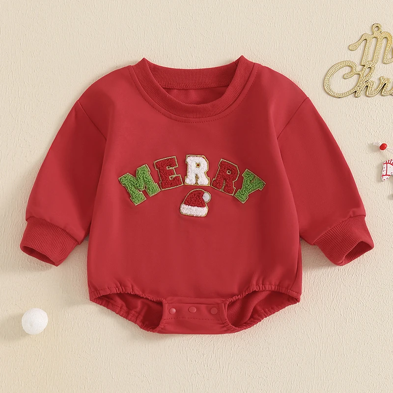 Baby Christmas Newborn Infant Girls Boys Long Sleeve Crewneck Letter Embroidery Sweatshirt Jumpsuit Toddler Streetwear
Baby Christmas Newborn Infant Girls Boys Long Sleeve Crewneck Letter Embroidery Sweatshirt Jumpsuit Toddler Streetwear