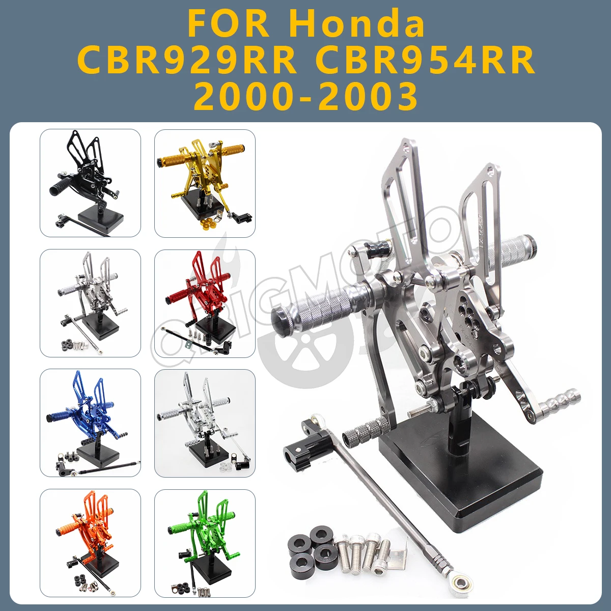 Motorcycle Rearset Footpeg Rear Footrest Foot Pegs Pedal Rearsets Adjustable FOR Honda CBR929RR CBR954RR CBR 929 954 2000-2003
Motorcycle Rearset Footpeg Rear Footrest Foot Pegs Pedal Rearsets Adjustable FOR Honda CBR929RR CBR954RR CBR 929 954 2000-2003