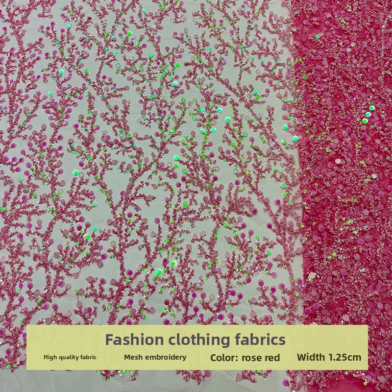 Mesh Branch Sequins Embroidered Fabric for Color Beads Performance Costumes Children Clothing Cloth Diy Per Yard Sewing Material
Mesh Branch Sequins Embroidered Fabric for Color Beads Performance Costumes Children Clothing Cloth Diy Per Yard Sewing Material