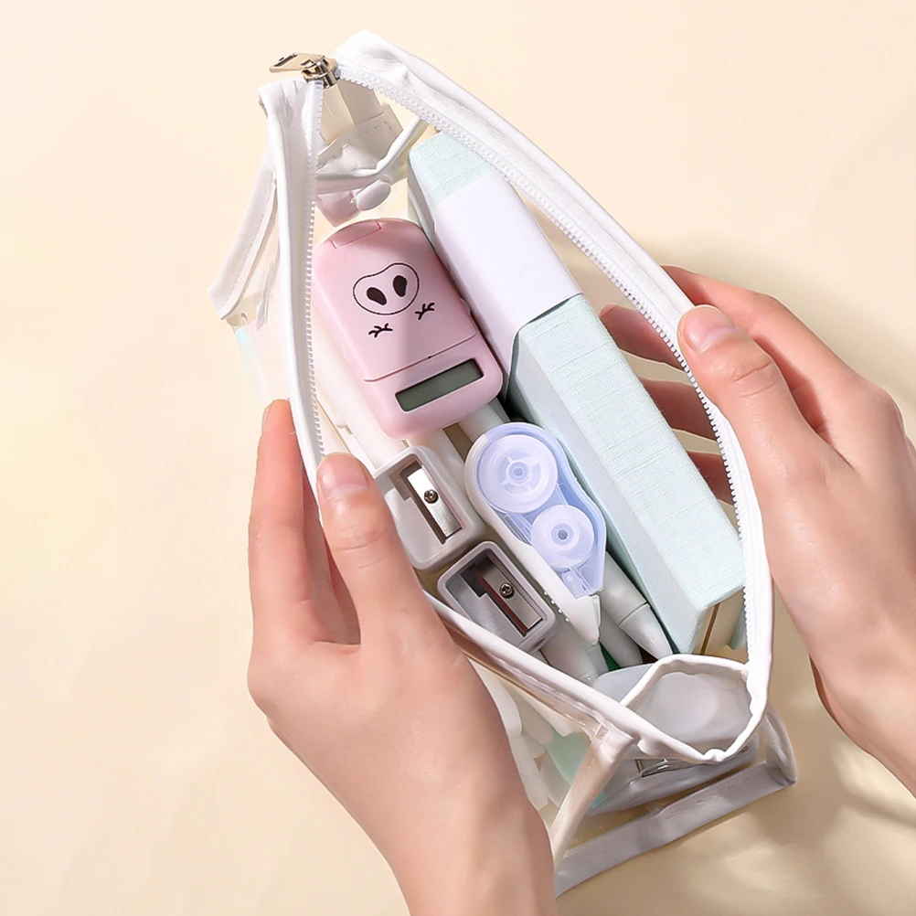 2 Pcs Transparent Stationery Case Pencil Bag Portable PVC Makeup Triangle Supply Large Capacity Zipper Student Teacher Office
2 Pcs Transparent Stationery Case Pencil Bag Portable PVC Makeup Triangle Supply Large Capacity Zipper Student Teacher Office