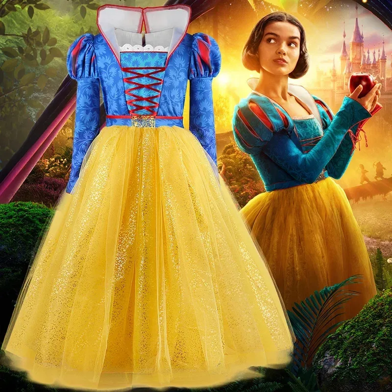 Movie Snow White Cosplay Costume Girls Long Sleeve Print Princess Dress+Red Bow Headband Kids Carnival Birthday Halloween Gown
Movie Snow White Cosplay Costume Girls Long Sleeve Print Princess Dress+Red Bow Headband Kids Carnival Birthday Halloween Gown