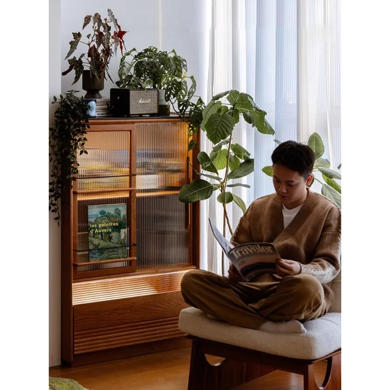 Cabinet living room household small apartment bookcase locker against wall rock slab locker
Cabinet living room household small apartment bookcase locker against wall rock slab locker