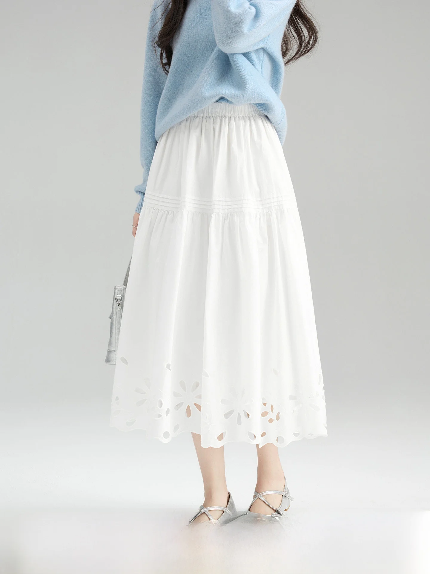 High Waist A-Line Skirt Women's Spring Autumn New Design Sensation Pure Cotton Lace Half Body Skirt Casual Style
High Waist A-Line Skirt Women's Spring Autumn New Design Sensation Pure Cotton Lace Half Body Skirt Casual Style