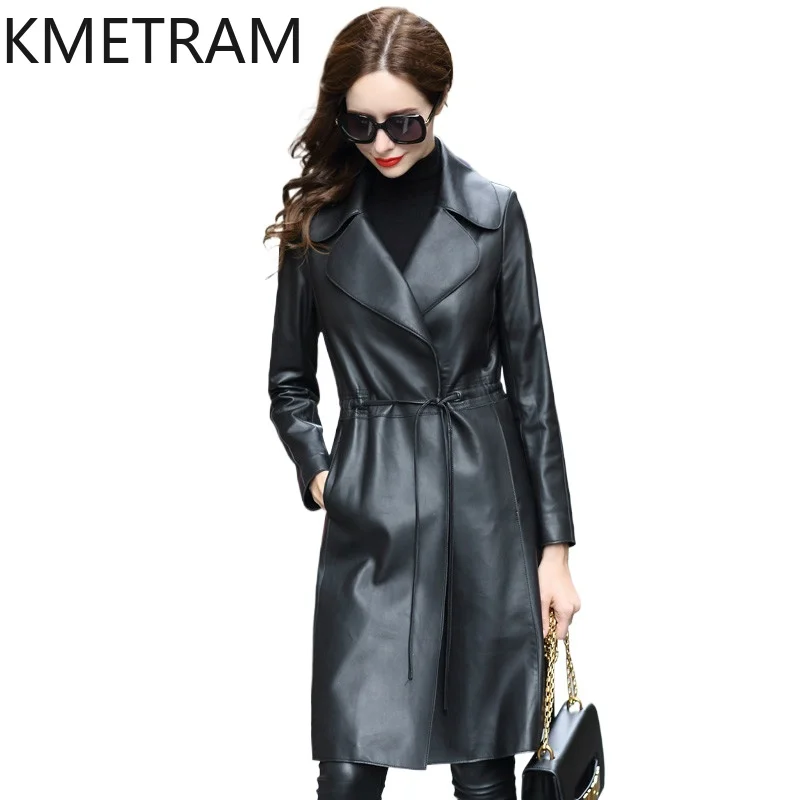 KMETRAM Genuine Sheepskin Leather Jacket Woman Stylish Mid-Length Slim Trench Coat New Autumn Jackets Women Clothing 2026 casaco
KMETRAM Genuine Sheepskin Leather Jacket Woman Stylish Mid-Length Slim Trench Coat New Autumn Jackets Women Clothing 2026 casaco