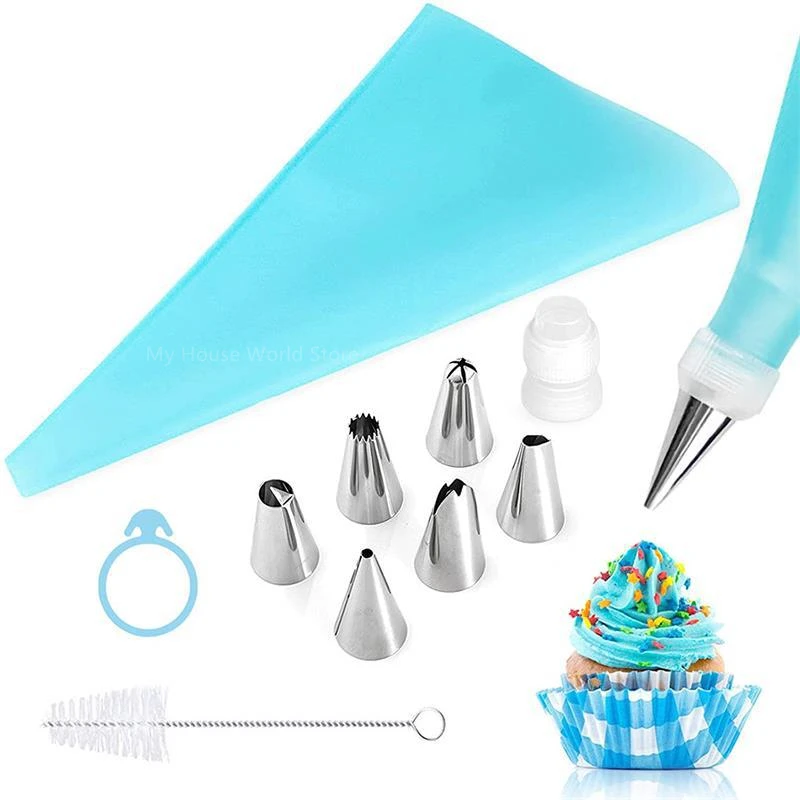 Baking Piping Pastry Bag with Nozzles Sets DIY Stainless Steel Reusable Cake Decoration Tools Kitchen Accessories Baking Tools
Baking Piping Pastry Bag with Nozzles Sets DIY Stainless Steel Reusable Cake Decoration Tools Kitchen Accessories Baking Tools