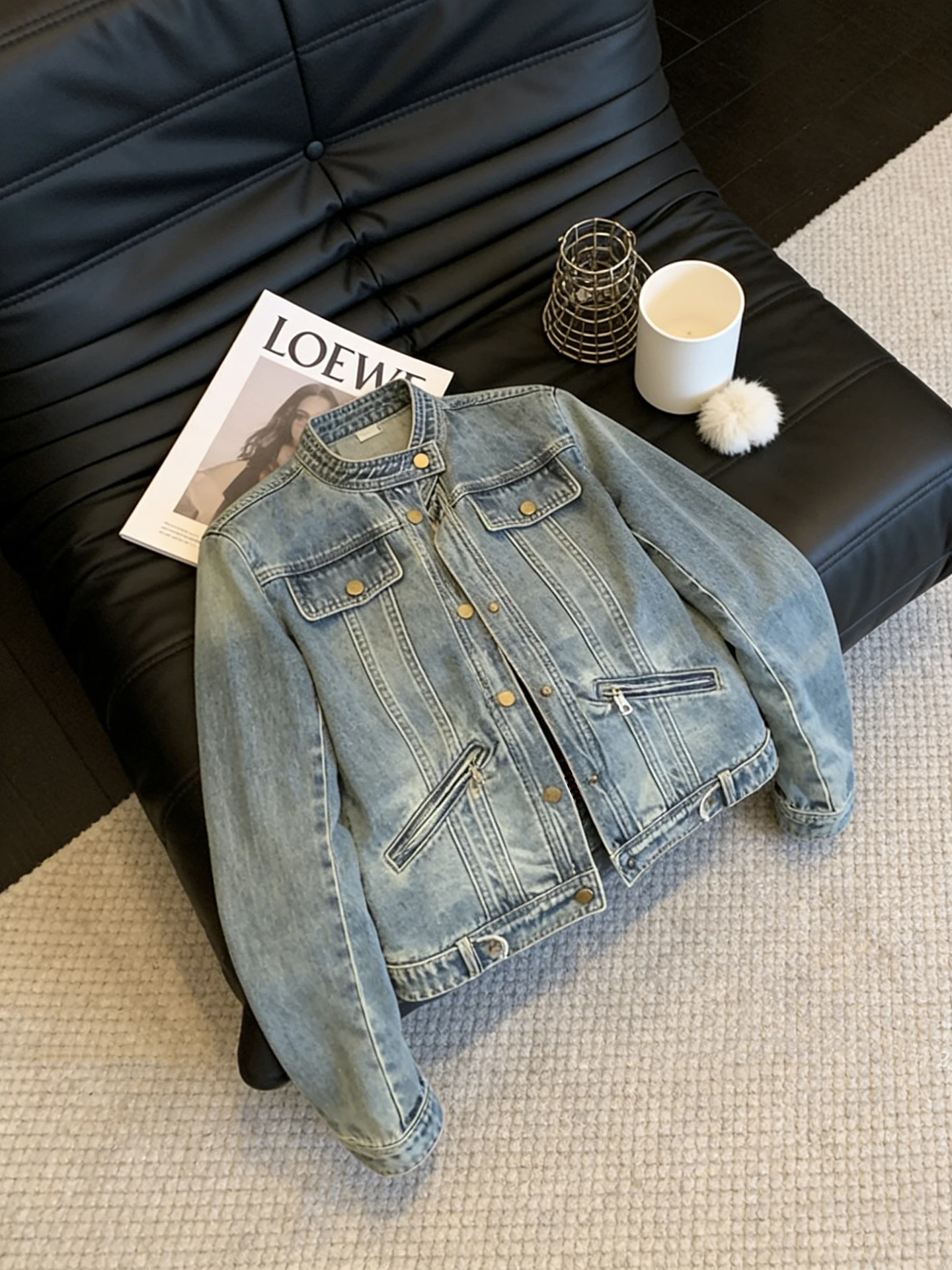 Retro American Washed Denim Jacket Women's Lightweight Spring New Style Commute Style Standard Version Short Coat
Retro American Washed Denim Jacket Women's Lightweight Spring New Style Commute Style Standard Version Short Coat