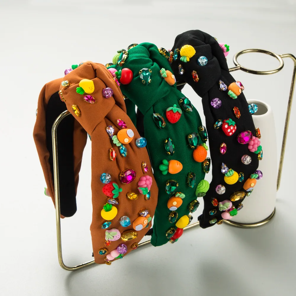 Cute Fruit Knotted Headband 3D Strawberry Pineapple Vegetable Jewel Hairband Chunky Sweet Wide Turban Party Headwear Girls
Cute Fruit Knotted Headband 3D Strawberry Pineapple Vegetable Jewel Hairband Chunky Sweet Wide Turban Party Headwear Girls