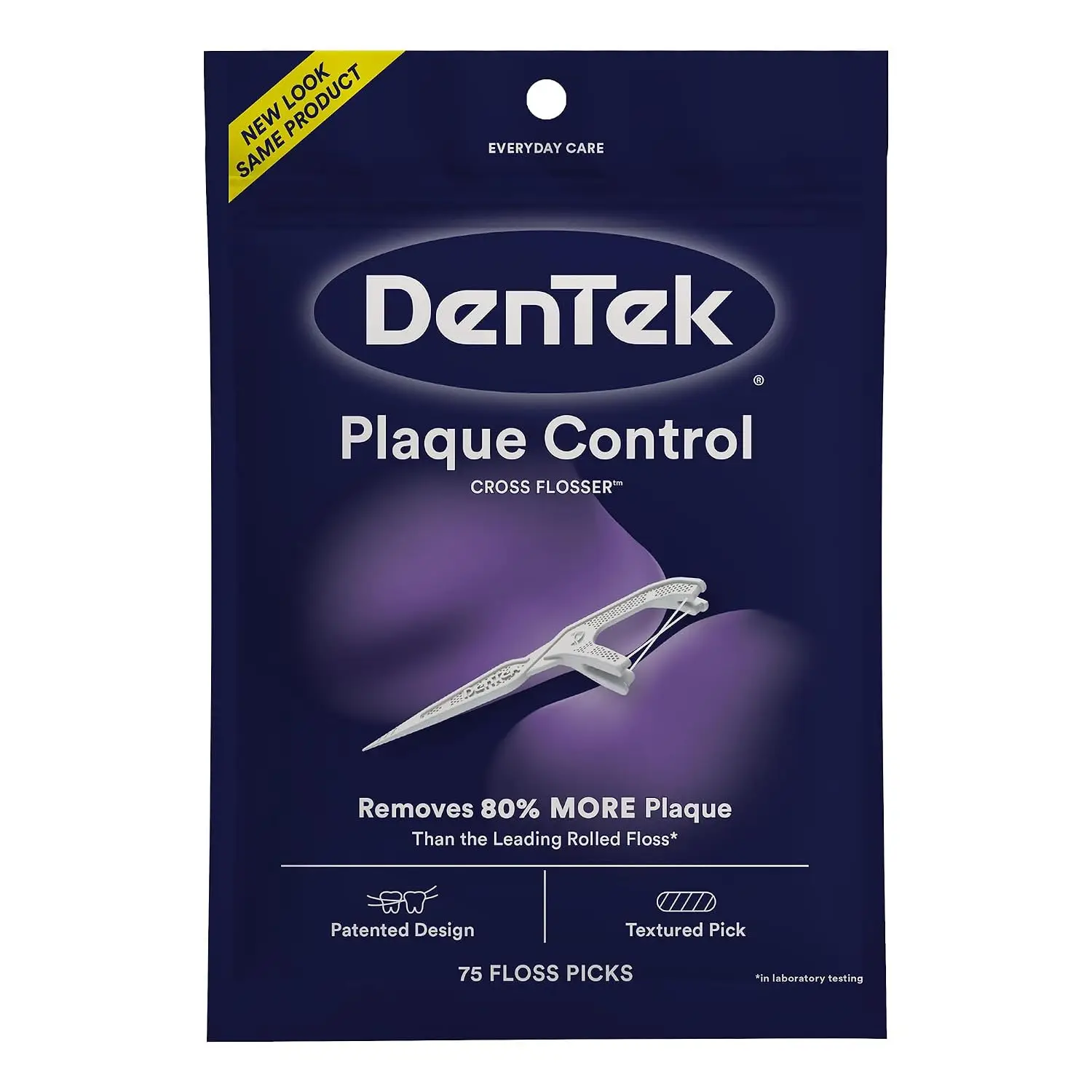 DenTek Plaque Control Floss Picks, X-Shaped Cross Flosser Dental Flossers, Easy Reach Teeth Cleaning, Plaque Removal, Oral Care, 75 Count (Pack of 1)
DenTek Plaque Control Floss Picks, X-Shaped Cross Flosser Dental Flossers, Easy Reach Teeth Cleaning, Plaque Removal, Oral Care, 75 Count (Pack of 1)
