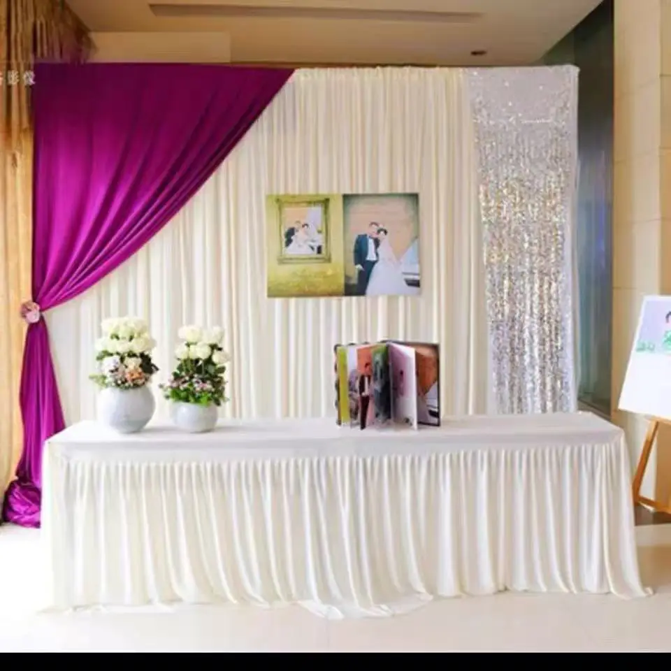 3M Height Sheer White Purple Ice Silk Wedding Backdrop Curtain Stage Background Drape Photo Booth Banquet Event Decoration
3M Height Sheer White Purple Ice Silk Wedding Backdrop Curtain Stage Background Drape Photo Booth Banquet Event Decoration