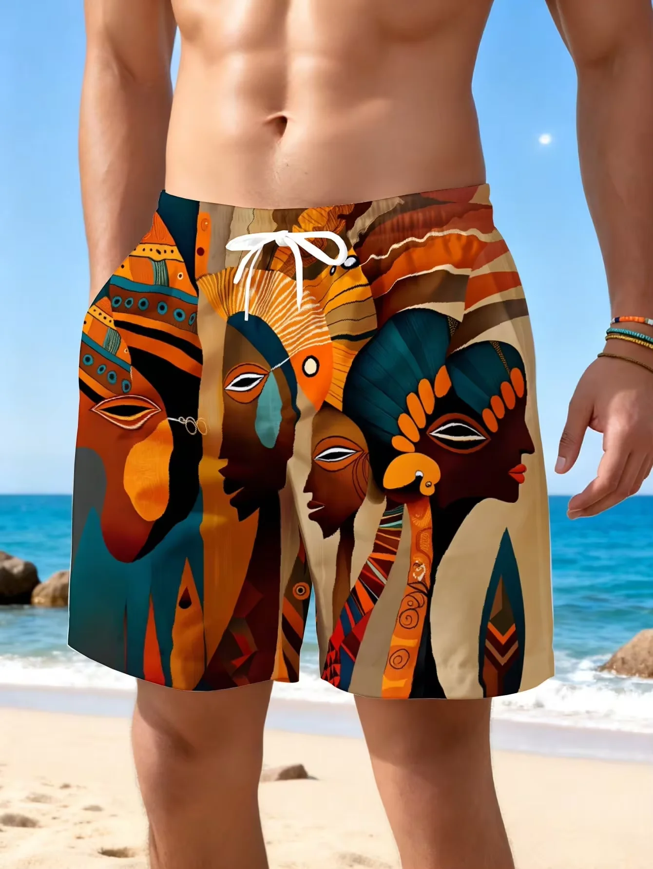 2026 Summer New Style Men's Outdoor Beach Casual Sportswear Shorts African Art Inspired Women Design Summer Vacation 3D Printing Perfect For Beach Outings And Leisure Activities Fabric Soft And Comfortable
2026 Summer New Style Men's Outdoor Beach Casual Sportswear Shorts African Art Inspired Women Design Summer Vacation 3D Printing Perfect For Beach Outings And Leisure Activities Fabric Soft And Comfortable