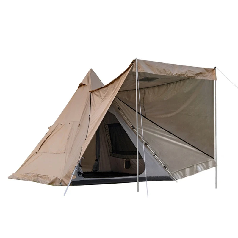 Outdoor Pyramid-Shaped Camping Tent Fully Automatic Tipi Tent Oxford Cloth Waterproof Backpacking Tent
Outdoor Pyramid-Shaped Camping Tent Fully Automatic Tipi Tent Oxford Cloth Waterproof Backpacking Tent