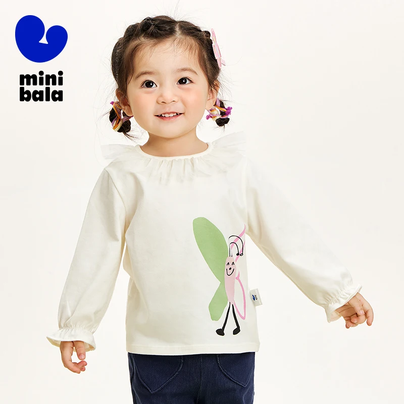 Mini Bala T-Shirt Girls Long Sleeve T-Shirt Baby Breathable Children 2024 Spring New Base Clothing
Mini Bala T-Shirt Girls Long Sleeve T-Shirt Baby Breathable Children 2024 Spring New Base Clothing