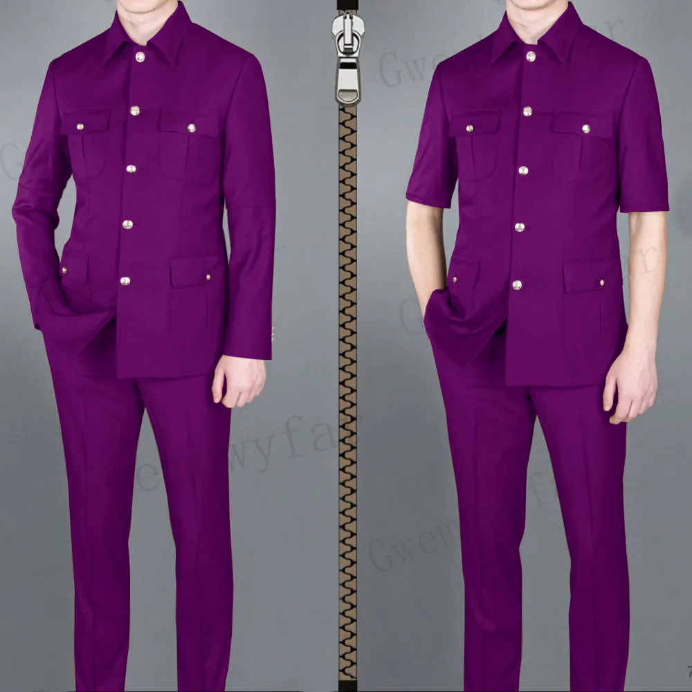 Gwenhwyfar Purple Fashion Groom Male Wedding Prom Suit Slim Fit Tuxedo Mens Formal Business Work Wear Suits 2Pcs (Jacket+Pants)
Gwenhwyfar Purple Fashion Groom Male Wedding Prom Suit Slim Fit Tuxedo Mens Formal Business Work Wear Suits 2Pcs (Jacket+Pants)
