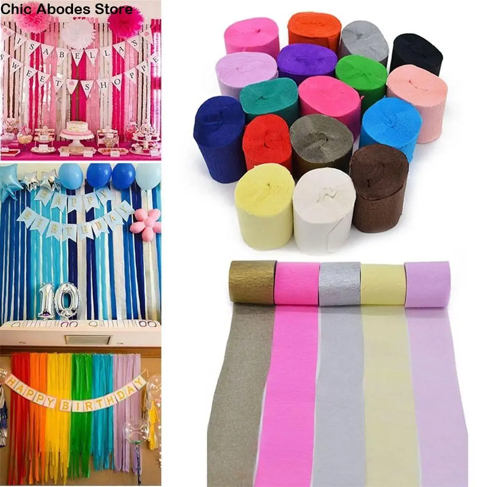 Scrapbooking Wedding Ceremony Decoration Handmade Birthday Party Crepe Paper Craft Crinkled Papers Streamer Roll
Scrapbooking Wedding Ceremony Decoration Handmade Birthday Party Crepe Paper Craft Crinkled Papers Streamer Roll