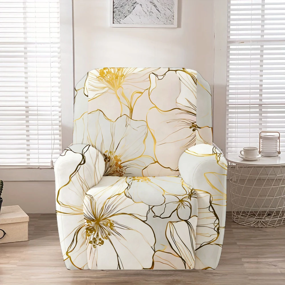 Recliner Slipcover,Elegant Gold Line Floral Print Stretch Recliner Chair Cover, Removable & Washable
Recliner Slipcover,Elegant Gold Line Floral Print Stretch Recliner Chair Cover, Removable & Washable