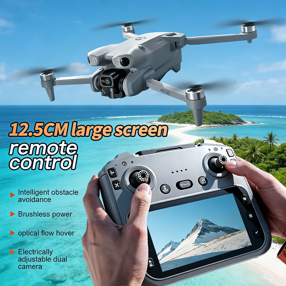 NEW GT50 PRO RC Drone 8K HD Dual Cameras WiFi GPS 20mins Flight Aerial Photography Quadcopter Remote Control UAV Boys Toys Gifts
NEW GT50 PRO RC Drone 8K HD Dual Cameras WiFi GPS 20mins Flight Aerial Photography Quadcopter Remote Control UAV Boys Toys Gifts