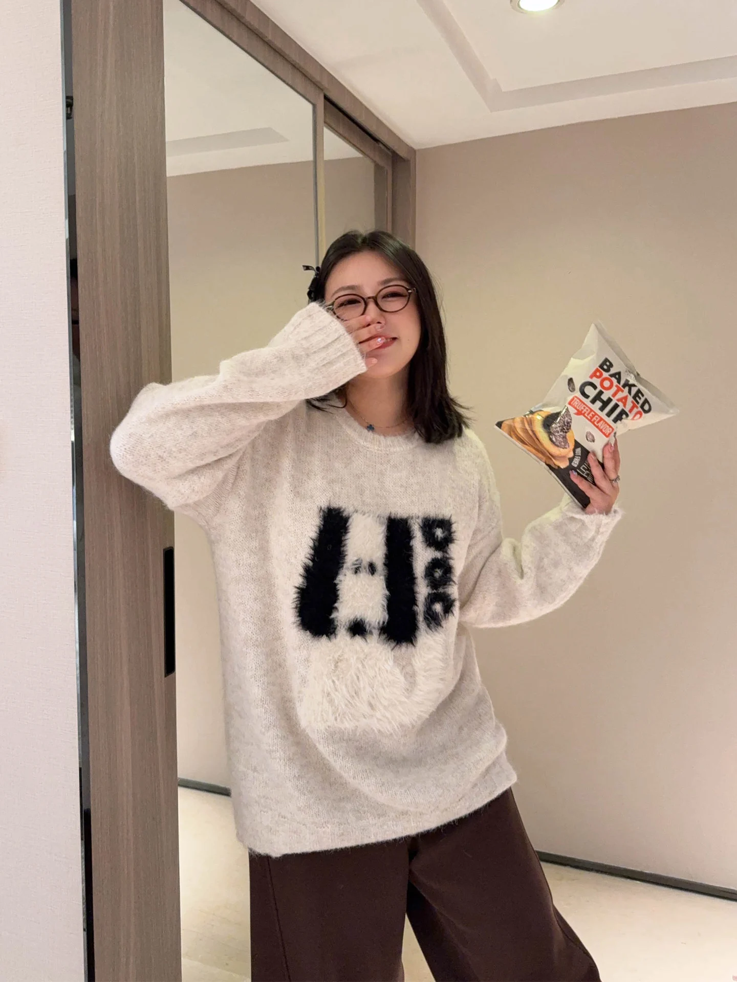 VOGANA удобный Thiened повседневный женский вязаный свитер свободного покроя в Корейском стиле осень-зима с принтом собаки теплый ленивый модный
VOGANA удобный Thiened повседневный женский вязаный свитер свободного покроя в Корейском стиле осень-зима с принтом собаки теплый ленивый модный