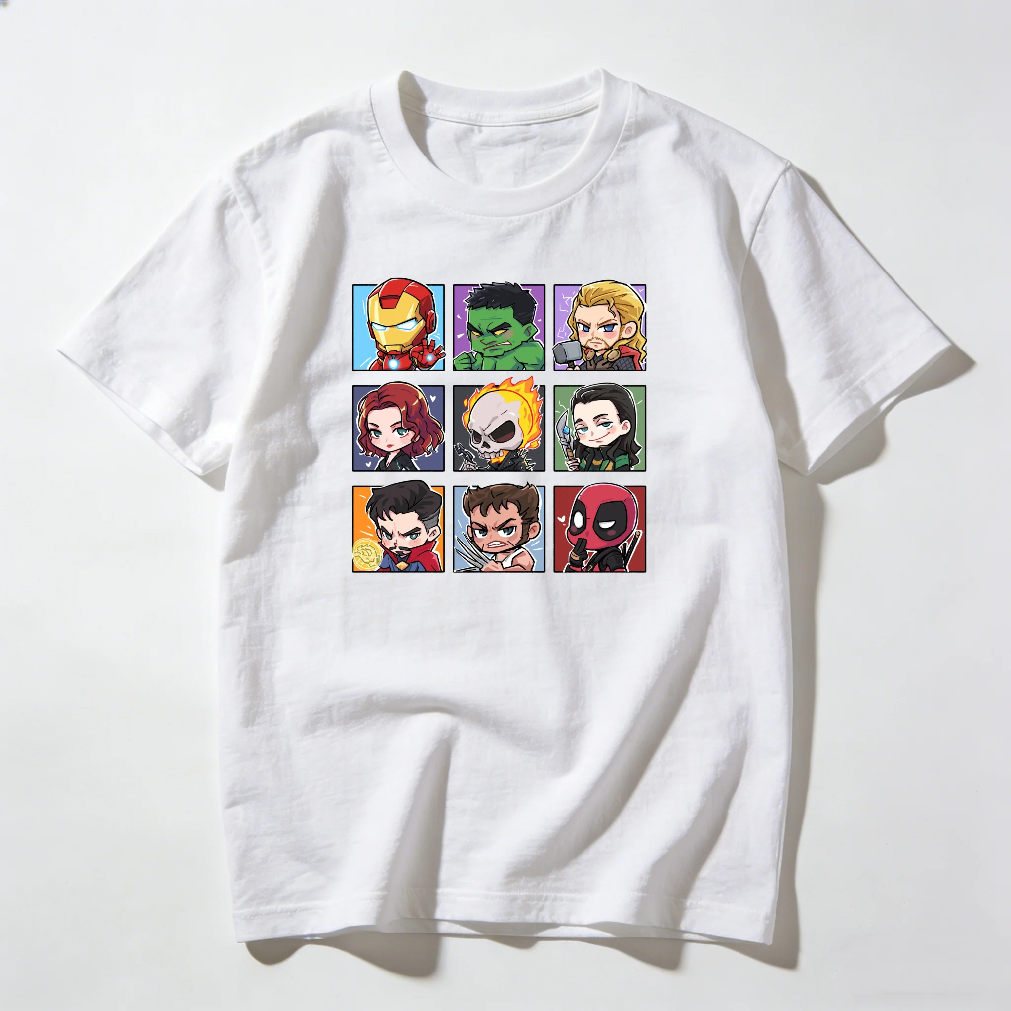 Adult and Children Q-Version Marvel Heroes Big Gathering! Super Cute Cartoon Cotton Printed Sports and Daily Wear T-Shirts
Adult and Children Q-Version Marvel Heroes Big Gathering! Super Cute Cartoon Cotton Printed Sports and Daily Wear T-Shirts