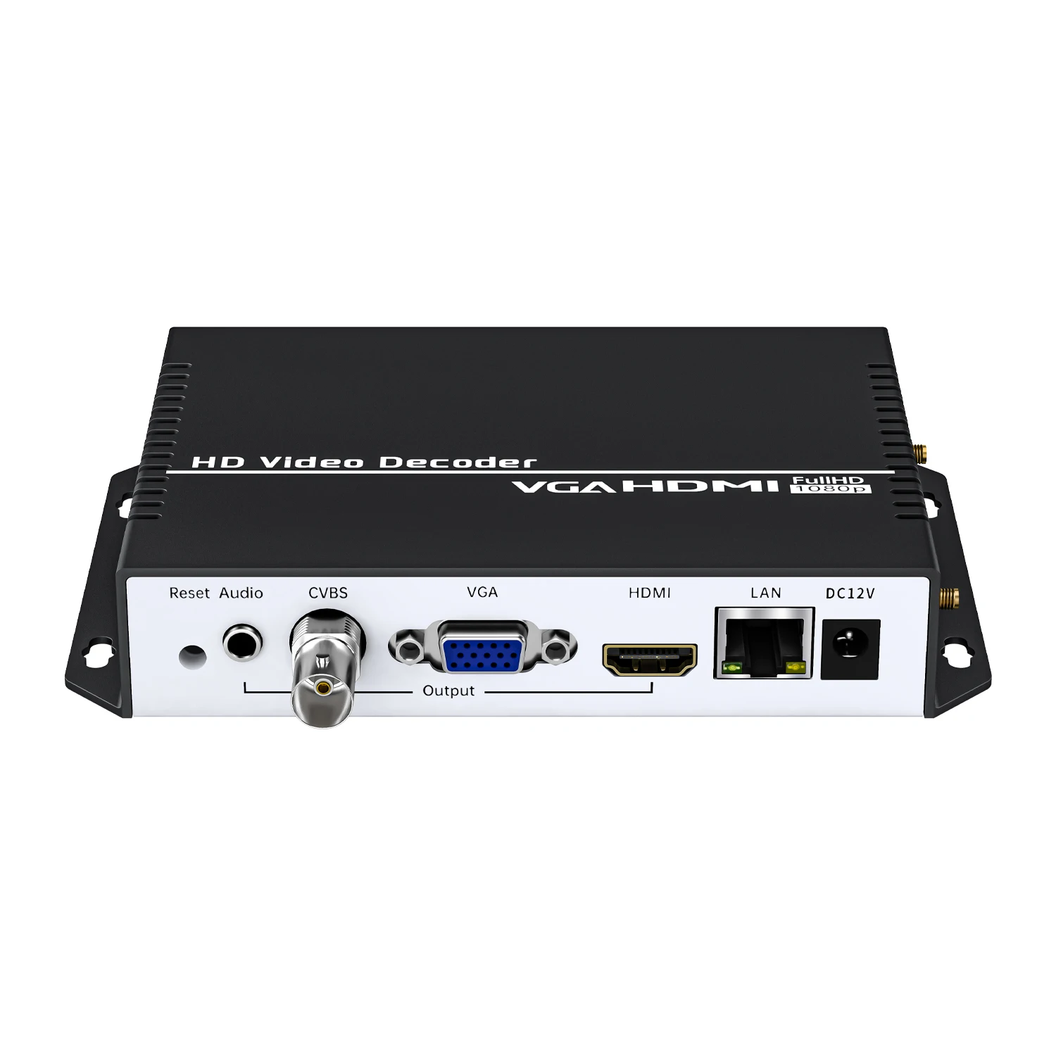 Wireless H.265 VGA CVBS Decoder WIFI HD Video IP Stream Decoder Support SRT