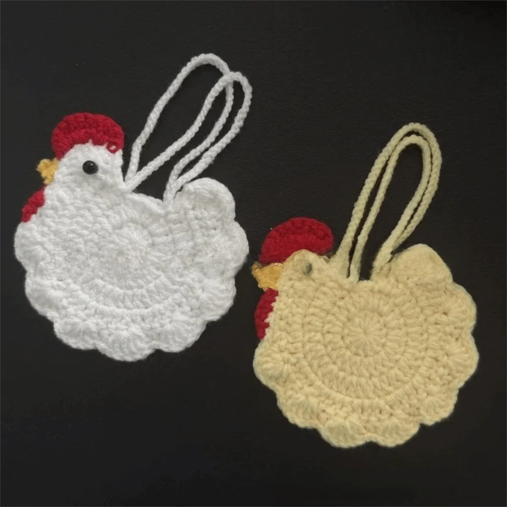 Funny Cartoon Chicken Coin Purse Double-sided Woven Gifts Bag Headphone Bag Egg Bag Knit Crochet Handbag Party
Funny Cartoon Chicken Coin Purse Double-sided Woven Gifts Bag Headphone Bag Egg Bag Knit Crochet Handbag Party