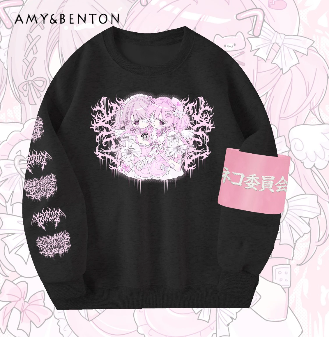 Japanese Two-dimensional Animation Printing Long-sleeved Sweatshirt Original Subculture Loose Sweater Harajuku Dark Girl Top
Japanese Two-dimensional Animation Printing Long-sleeved Sweatshirt Original Subculture Loose Sweater Harajuku Dark Girl Top