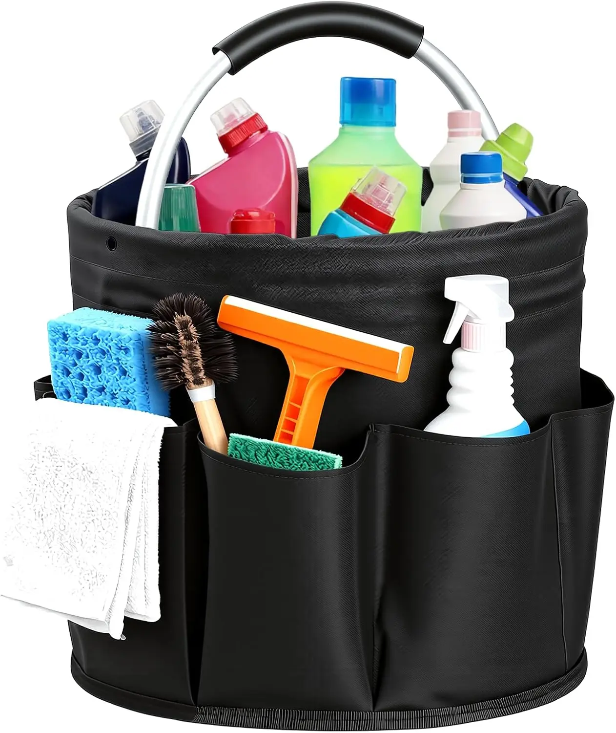 Складная корзина для уборки с ручкой, 17-литровый органайзер для хранения с 6 карманами для дома и сада
Складная корзина для уборки с ручкой, 17-литровый органайзер для хранения с 6 карманами для дома и сада