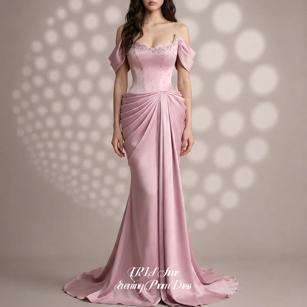 IRIS Customized 2026 Romantic Off-Shoulder Evening Dresses for Women Crystal Beaded Satin Mermaid Party Gown платье вечернее
IRIS Customized 2026 Romantic Off-Shoulder Evening Dresses for Women Crystal Beaded Satin Mermaid Party Gown платье вечернее
