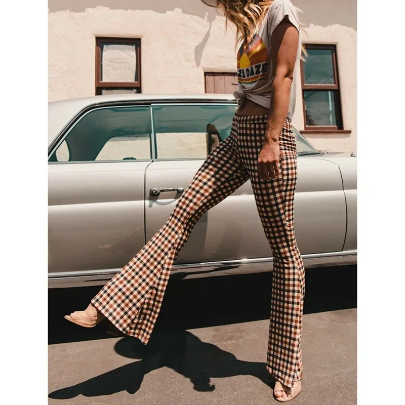 Long Flare Pants Female Boho Hippie Girls Pants Women Vintage High Waist Bell Bottom Plaid All-Match Green Stretch Bell-Bottom
Long Flare Pants Female Boho Hippie Girls Pants Women Vintage High Waist Bell Bottom Plaid All-Match Green Stretch Bell-Bottom