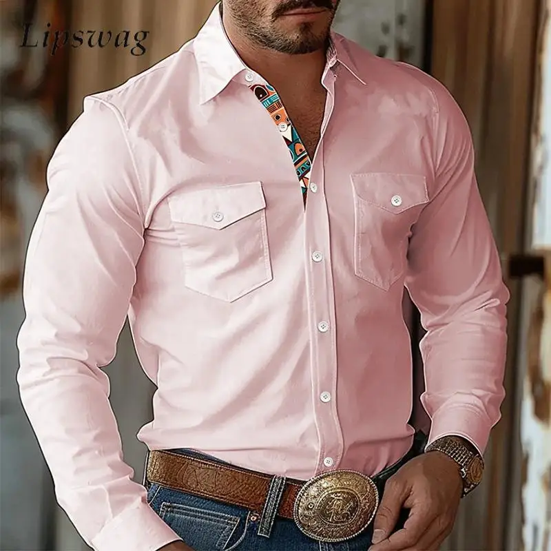 2025 Spring Summer Casual Men's Shirts Long Sleeve Button-up Turn-down Collar Shirt For Men Retro Patchwork Graphic Print Shirt
2025 Spring Summer Casual Men's Shirts Long Sleeve Button-up Turn-down Collar Shirt For Men Retro Patchwork Graphic Print Shirt