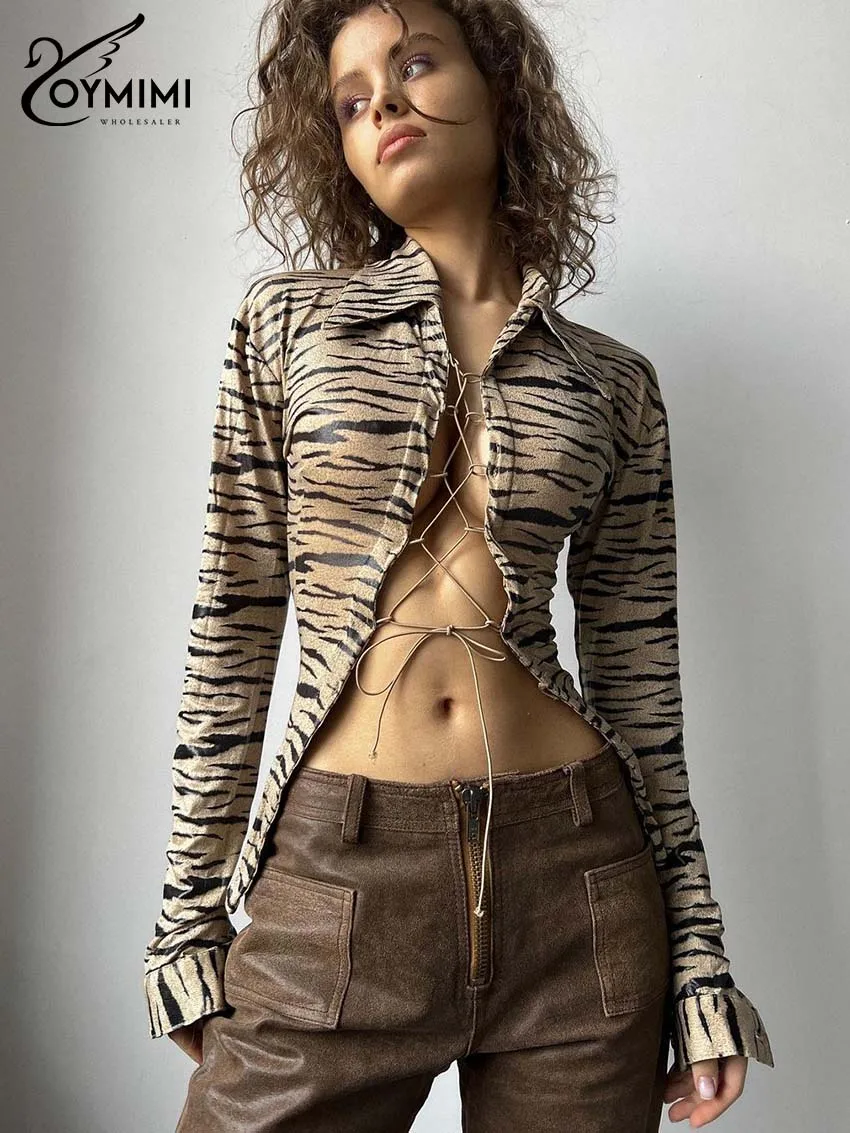 Oymimi Fashion Brown Print Women's Shirt Elegant Turn-Down Collar Long Sleeve Blouses Casual Lace-Up Slim Shirts Female Clothing
Oymimi Fashion Brown Print Women's Shirt Elegant Turn-Down Collar Long Sleeve Blouses Casual Lace-Up Slim Shirts Female Clothing