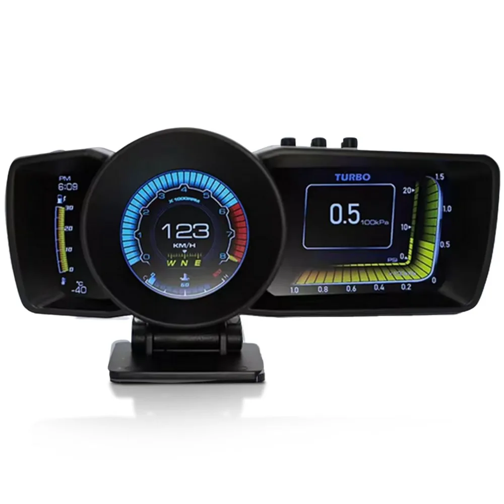 Universal Car HUD Windshield Display Digital Speed RPM Fuel Temperature Plug Play