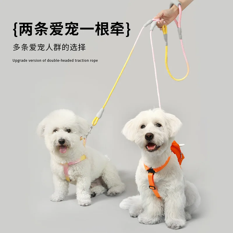 Gradient Color Dog Leash Dual Dog Traction Rope Anti-Tangle One Rope for Two Dogs Leash
Gradient Color Dog Leash Dual Dog Traction Rope Anti-Tangle One Rope for Two Dogs Leash
