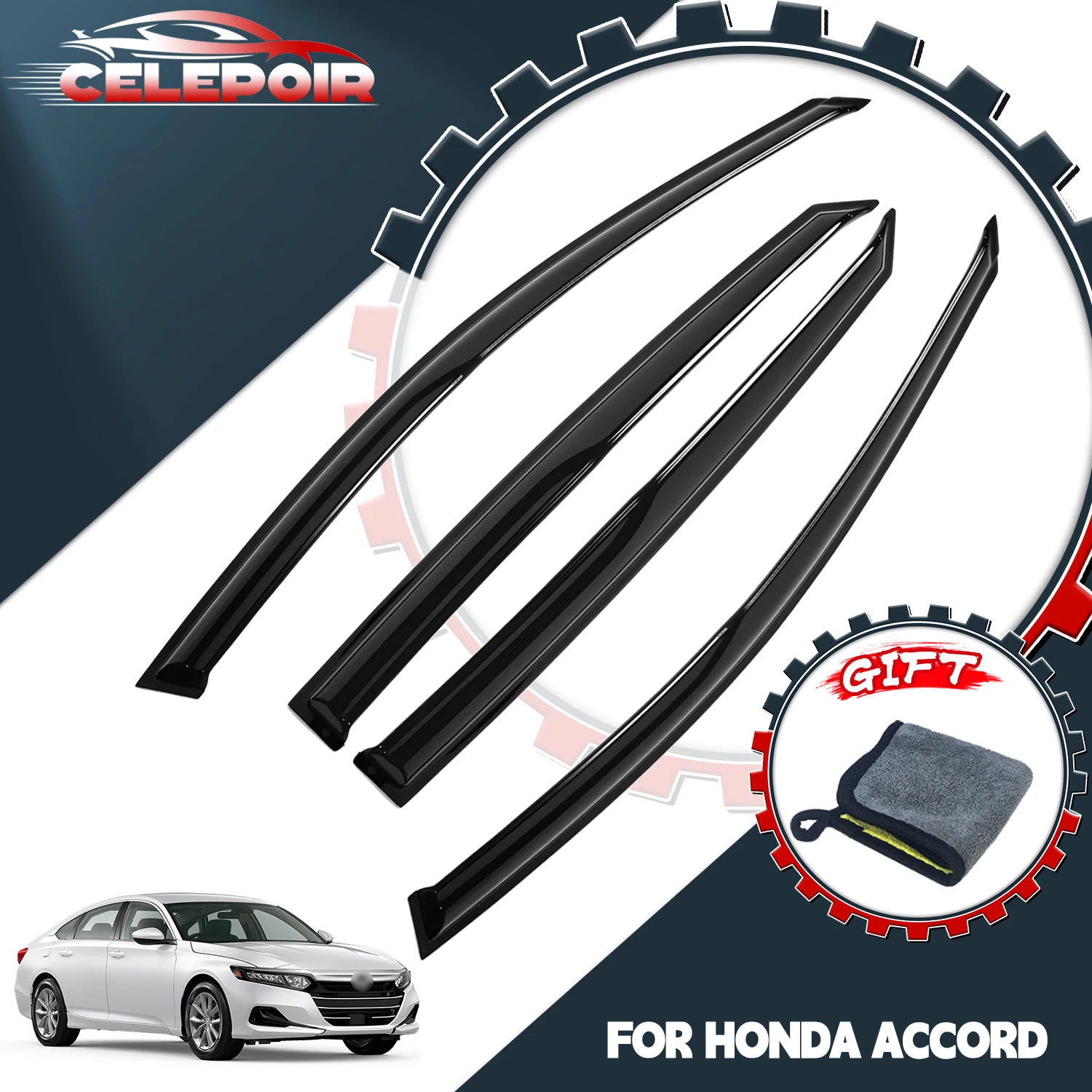 Дефлекторы окон (ветровики) для Honda Accord 2018-2022
Дефлекторы окон (ветровики) для Honda Accord 2018-2022