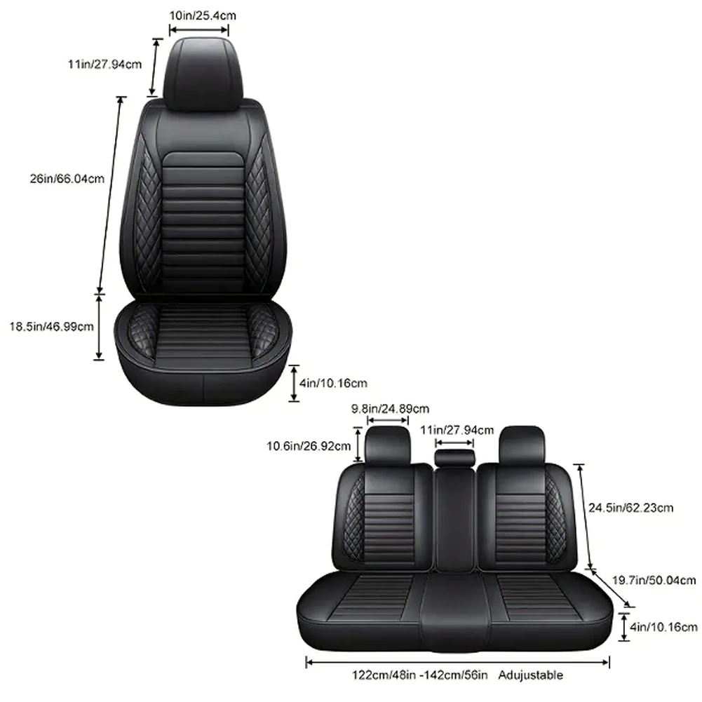 11Pcs 5 Seats Full Surrounded Seat Protector Leather Vehicle Seat Cushion Front Rear Seats Protective Covers for Most Cars 
11Pcs 5 Seats Full Surrounded Seat Protector Leather Vehicle Seat Cushion Front Rear Seats Protective Covers for Most Cars