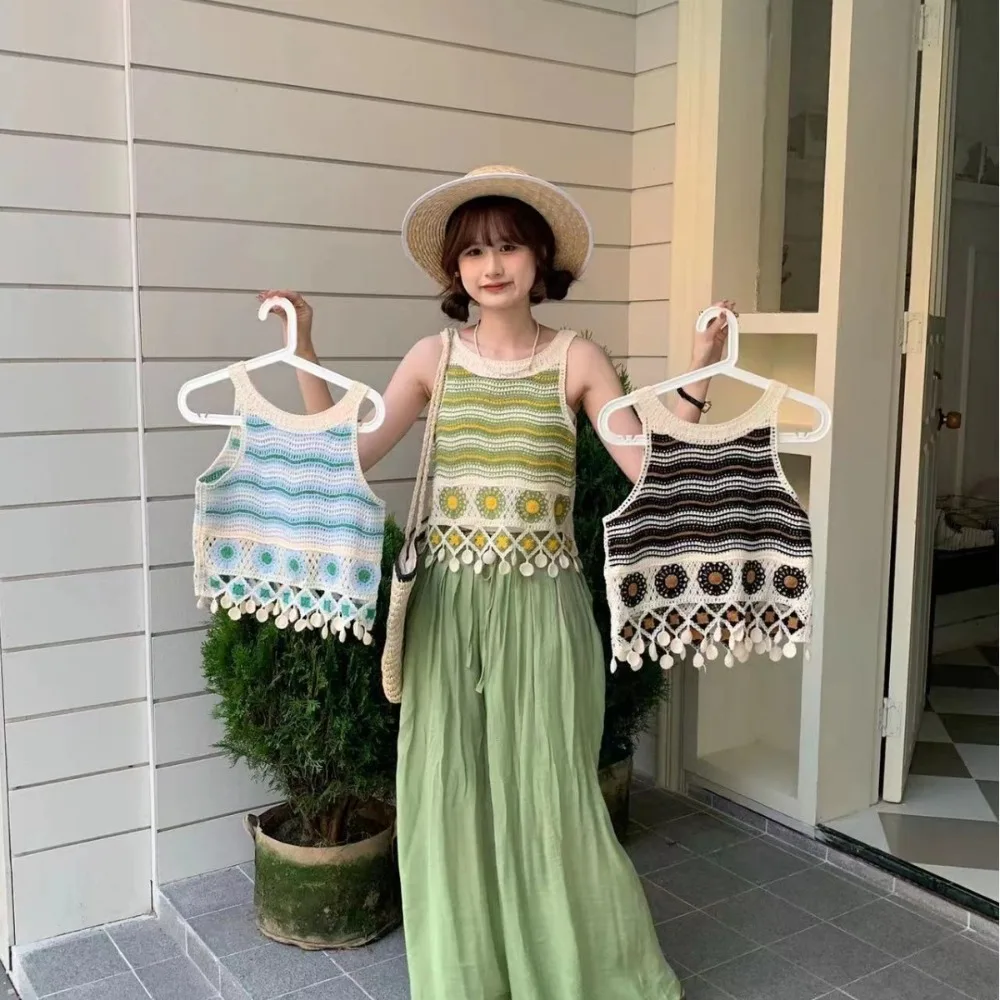 Fashion National Style Knitted Tank Top Striped Vintage Camisole Tassel Hollow Small Vest Summer
Fashion National Style Knitted Tank Top Striped Vintage Camisole Tassel Hollow Small Vest Summer