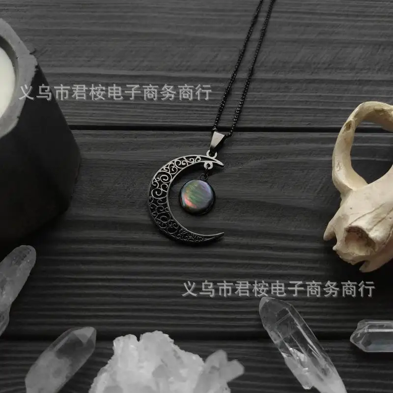 Customized. Juneucalyptus-Border New Stylish round Embedded AB Color Black Moon Necklace Factory Dire
Customized. Juneucalyptus-Border New Stylish round Embedded AB Color Black Moon Necklace Factory Dire