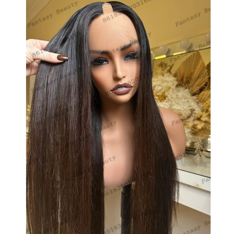 Ombre Dark Brown Brazilian Human Hair Silky Straight Human Hair U Part Wigs for Black Women Highlight Wavy Glueless Natural Wigs
Ombre Dark Brown Brazilian Human Hair Silky Straight Human Hair U Part Wigs for Black Women Highlight Wavy Glueless Natural Wigs