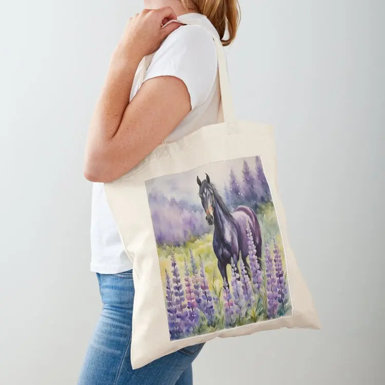 Watercolor Horse In Wild Flowers Tote Bag eco bag folding shopper bags for women Gift bag
Watercolor Horse In Wild Flowers Tote Bag eco bag folding shopper bags for women Gift bag