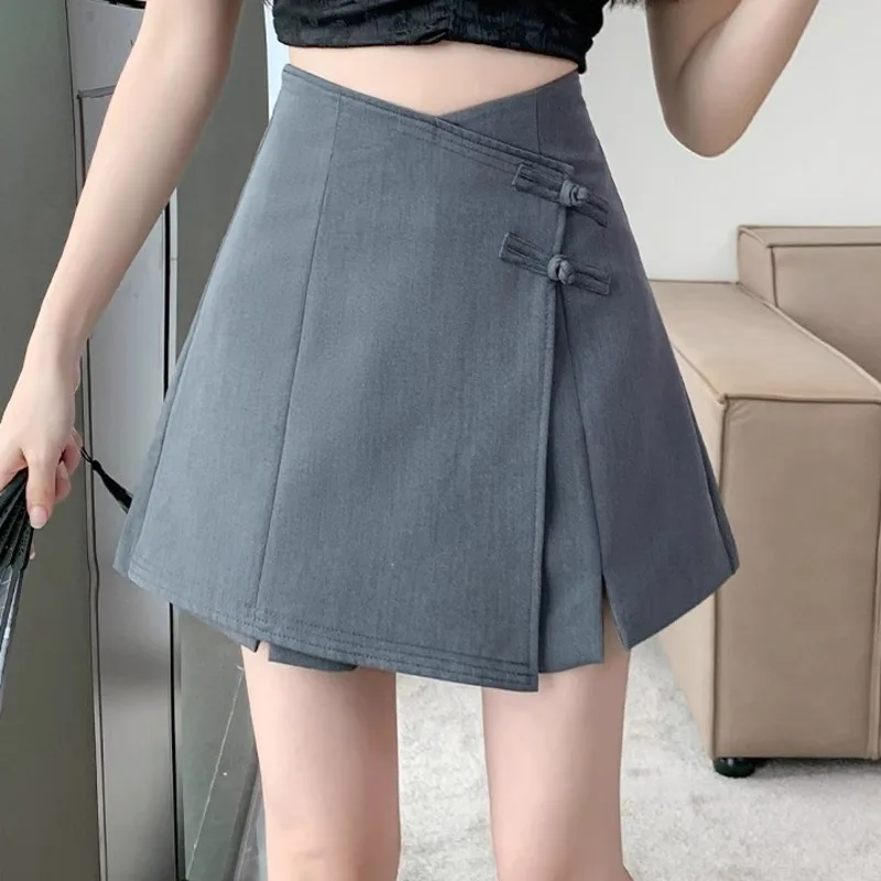 Chinese Style Vintage High Waist Pleated Skirt Women College Style Uniforms Safety Pants Mini Skirts Slim Solid A-Line Skirt
Chinese Style Vintage High Waist Pleated Skirt Women College Style Uniforms Safety Pants Mini Skirts Slim Solid A-Line Skirt