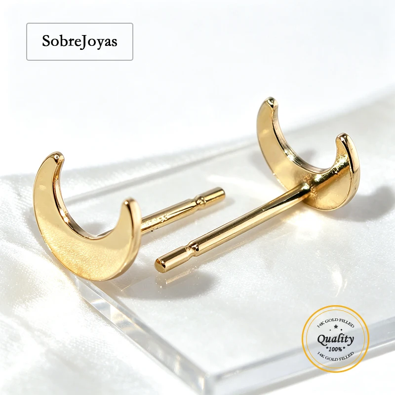 Moon Stud Earrings 5.1x6.3mm Post Women's Jewelry Minimalist Boho Gold Studs Bulk Wholesale 14K Gold Filled
Moon Stud Earrings 5.1x6.3mm Post Women's Jewelry Minimalist Boho Gold Studs Bulk Wholesale 14K Gold Filled
