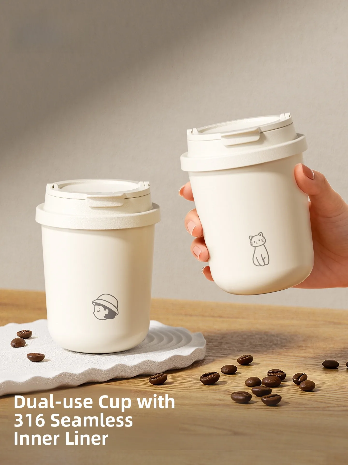 Women's High Aesthetic Coffee Cup Portable Water Bottle 316 Stainless Steel Inner Vessel Thermal Insulation New 2026
Women's High Aesthetic Coffee Cup Portable Water Bottle 316 Stainless Steel Inner Vessel Thermal Insulation New 2026
