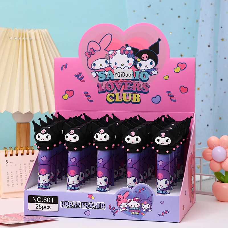 Новый ластик Sanrio Kuromi, 25 шт., канцелярские принадлежности для студентов Kawaii, милый автоматический ластик, чистый резиновый ластик, подарки на день рождения, оптовая продажа
Новый ластик Sanrio Kuromi, 25 шт., канцелярские принадлежности для студентов Kawaii, милый автоматический ластик, чистый резиновый ластик, подарки на день рождения, оптовая продажа