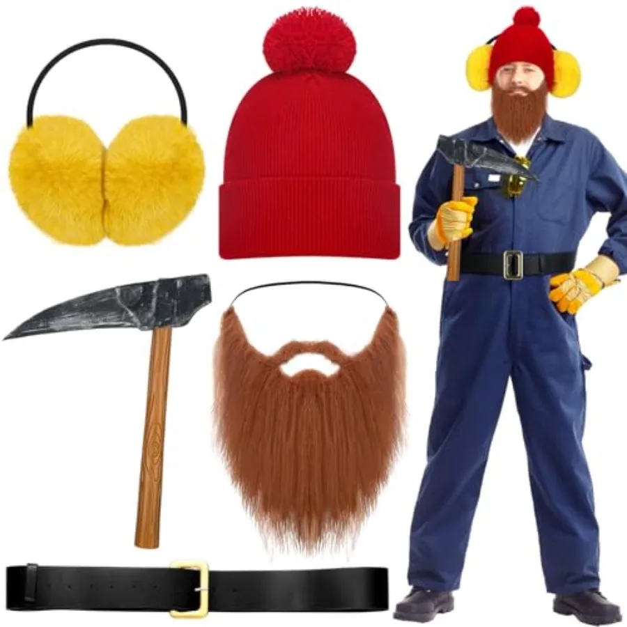 5 Pcs Christmas Prospector Costume Stop Motion Animated Television Character Costume Include Red Beanie Hat Yellow Ear Muff Lea
5 Pcs Christmas Prospector Costume Stop Motion Animated Television Character Costume Include Red Beanie Hat Yellow Ear Muff Lea